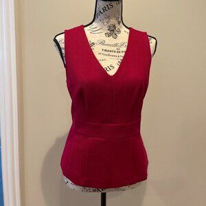 WHBM Red Shell Top, Size 6